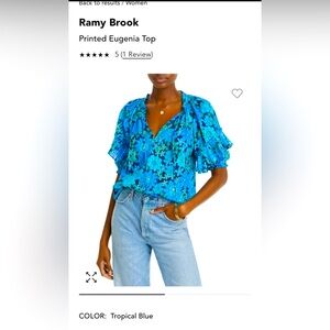 Ramy Brook Printed Eugenia Top - Chartreuse/yellow